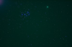 Comet Macholtz passes M45      